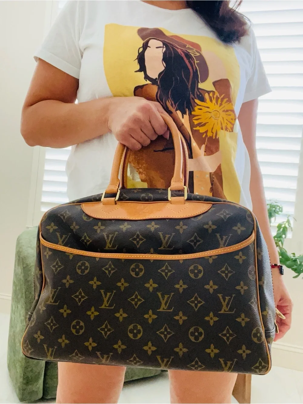 Louis Vuitton Brown Monogram Deauville Handbag